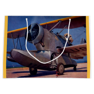 1939 Grumman F-2 aircraft Large Gift Bag