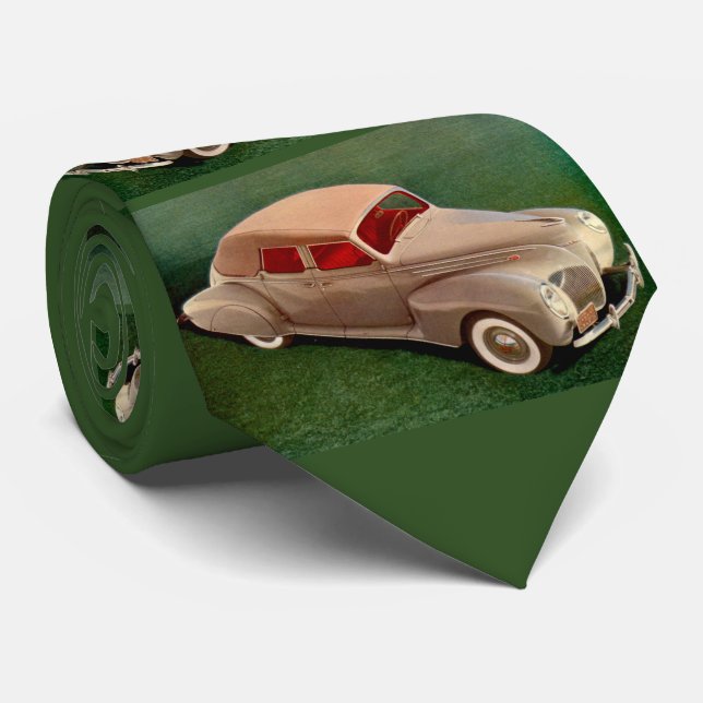 1939 Lincoln Zephyr print Tie (Rolled)