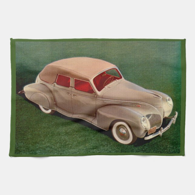 1939 Lincoln Zephyr Tea Towel (Horizontal)