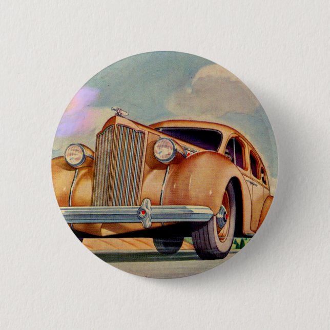1939 Packard Super 8 6 Cm Round Badge (Front)
