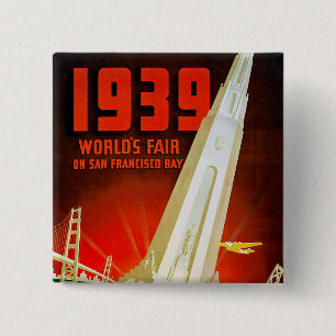 1939 World Fair San Francisco 15 Cm Square Badge