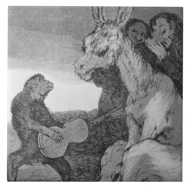 193-0082138 Bravo!, a caricature of musical evenin Ceramic Tile (Front)