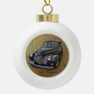 1940 CHEVROLET CERAMIC BALL CHRISTMAS ORNAMENT