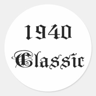 1940 Classic Round Sticker