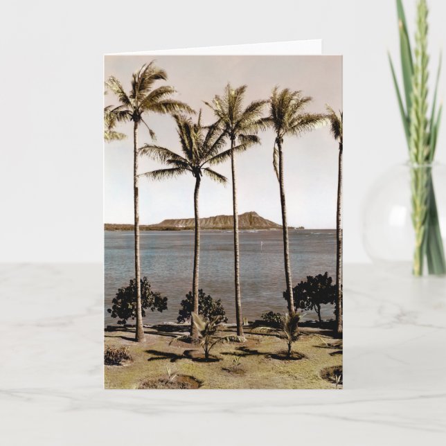 1940 Diamond Head Hawaii Card (Front)
