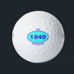 1940 Editable 80th Birthday Blue Personalised Golf Balls<br><div class="desc">1940 Editable 80th Birthday Blue Personalised Golf Balls  for the cool dad,  papa,  uncle,  brother cousin golfer. Add his first name,  last name or monogram.</div>