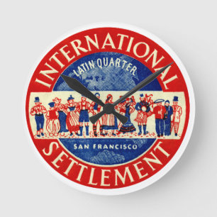 1940 International Settlement San Francisco Round Clock