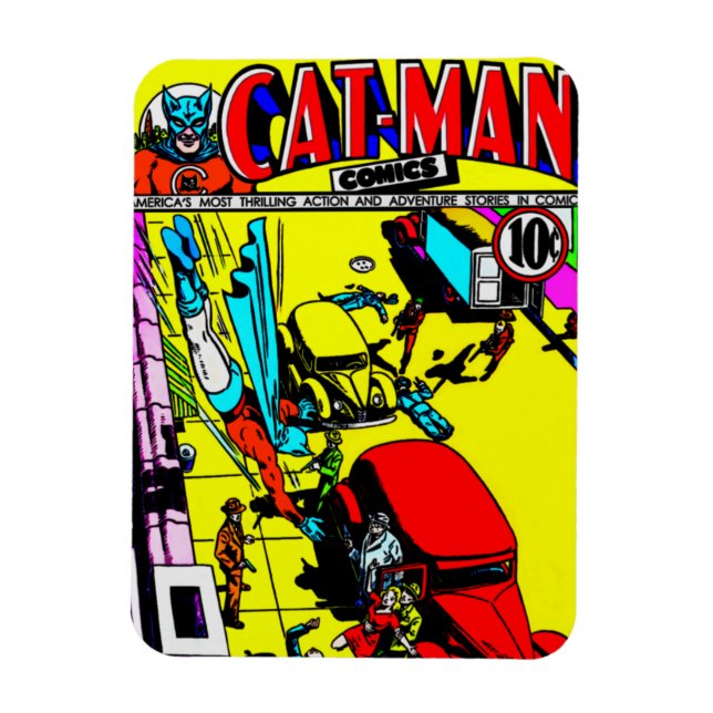1940's Cat-Man Comics Magnet (Vertical)