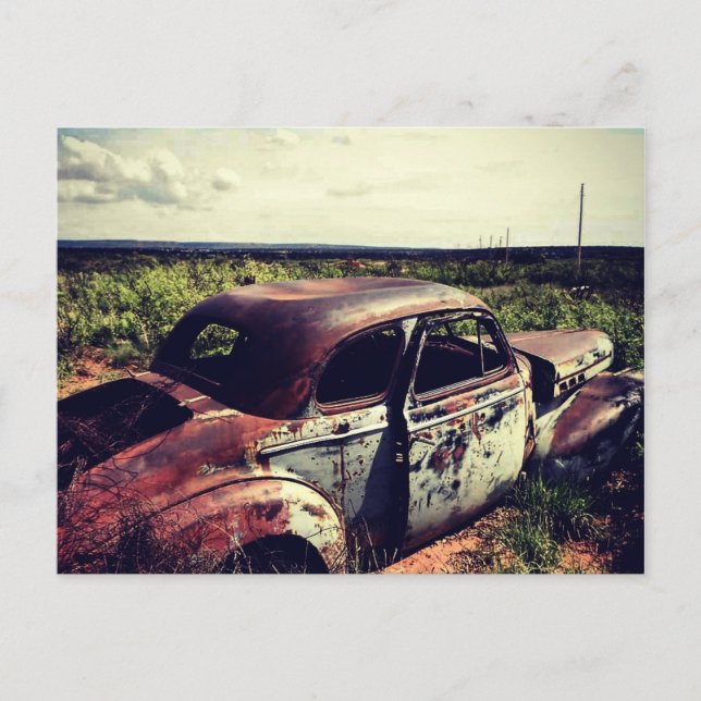 1940's Chevrolet coupe weathering in the NM sun. Postcard (Front)