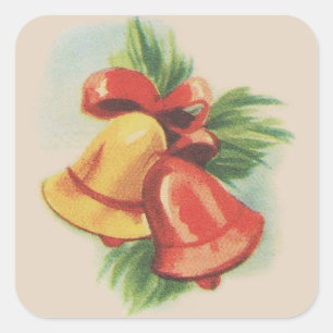 1940s Christmas Bells Sticker