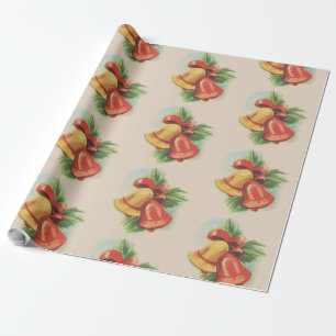 1940s Christmas Bells Wrapping Paper
