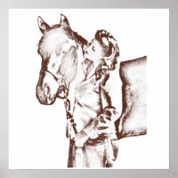 1940's Cowgirl and Horse