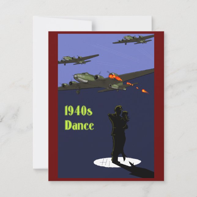 1940s Dance Invitations (Front)
