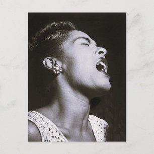 1940s Female Blues Singer at NYC Downbeat Club Postcard