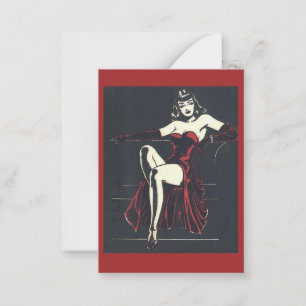 1940s femme fatale card