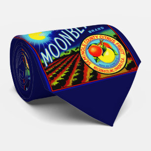 1940s fruit crate label Moonbeam brand citrus prin Tie