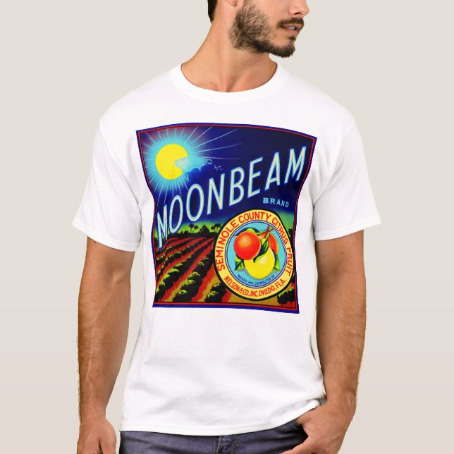 1940s fruit crate label Moonbeam brand citrus T-Shirt (Front)