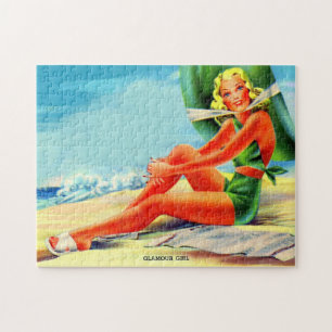 1940s glamour girl jigsaw puzzle