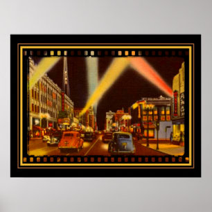 1940's Hollywood Blvd Poster