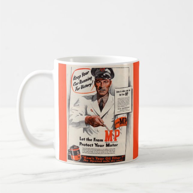 1940s Keep Your Car Running for Victory ad Coffee Mug (Left)
