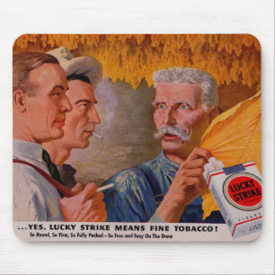 1940s Lucky Strike Means Fine Tobacco Mouse Pad
