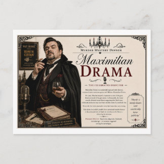 1940s Murder Mystery Maximilian Drama Postcard