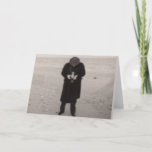 1940s photographer on the beach card