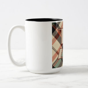 1940s Plaid Two Tone Mug