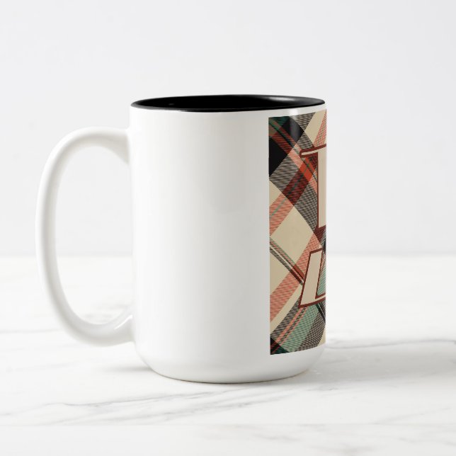 1940s Plaid Two Tone Mug (Left)
