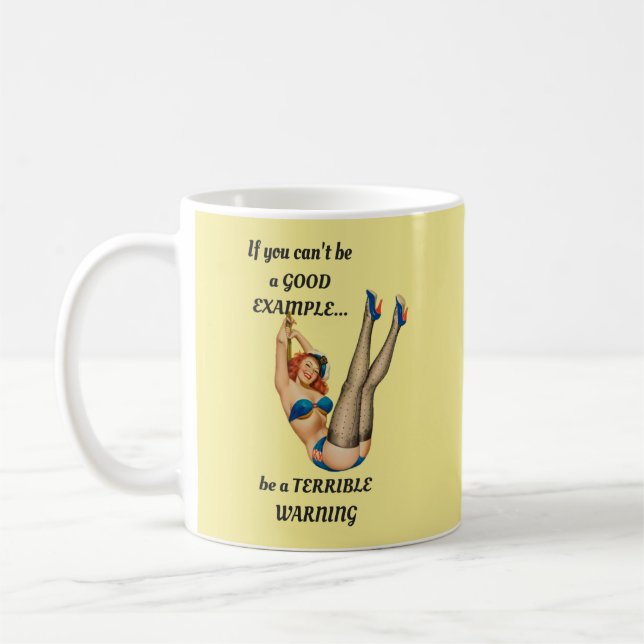 1940s Retro Pin-up Girl Funny Coffee Cup Mug (Left)