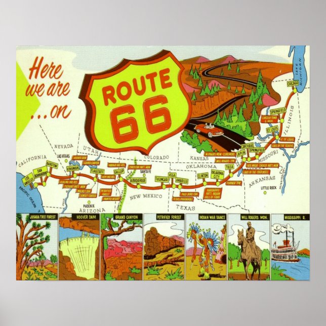 1940's Route 66 Poster (Front)