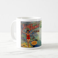 1940s SILVER SPRINGS FLORIDA POSTCARD COFFEE MUG