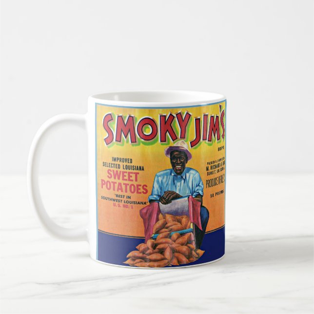 1940s Smoky Jim's sweet potato crate label Coffee Mug (Left)