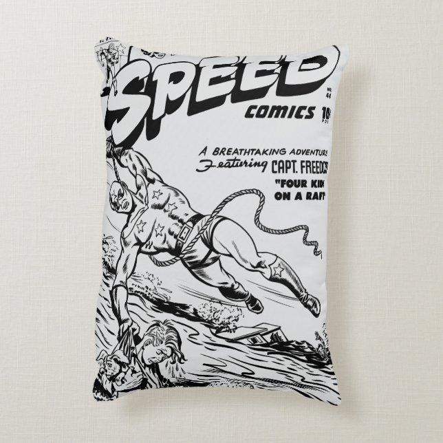 1940's SPEED Comics Pillow (Back(Vertical))