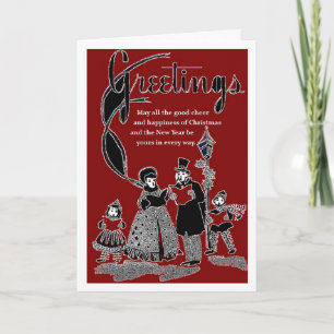 1940s Style Christmas Card Greeting