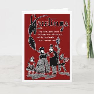 1940s Style Christmas Card Greeting