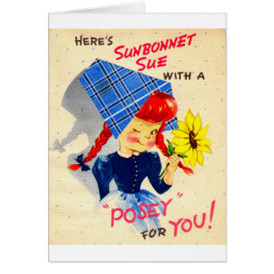 1940s Sunbonnet Sue Has a Posy for You