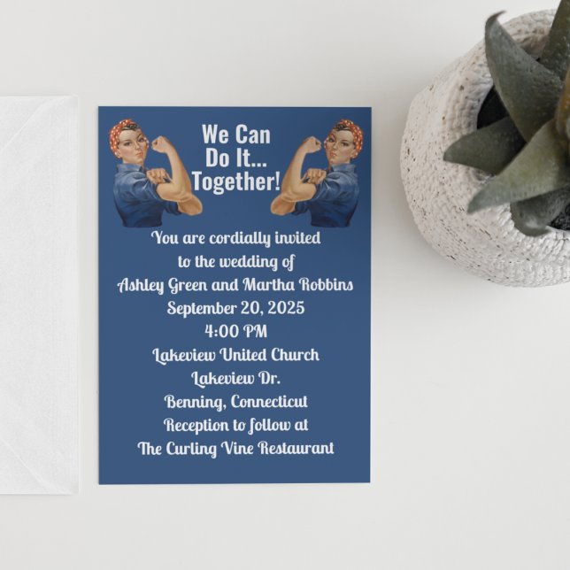 1940's Two Rosies Wedding  Invitation (Creator Uploaded)