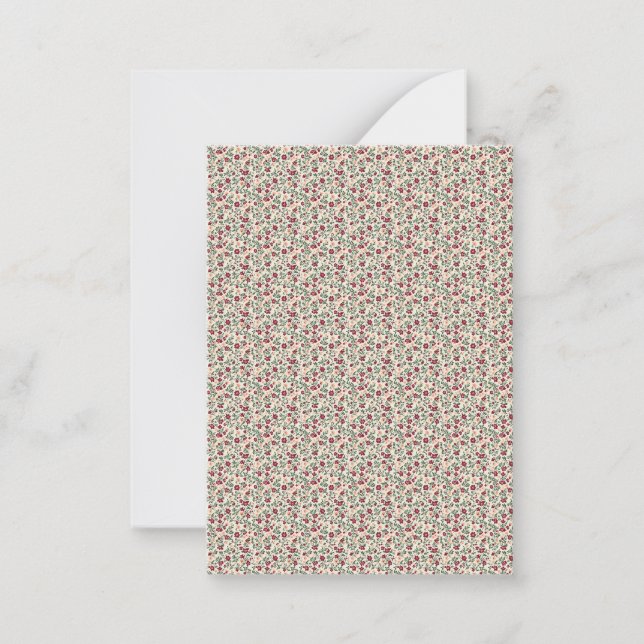 1940s Utility Floral Sprig Pattern Card (Front)