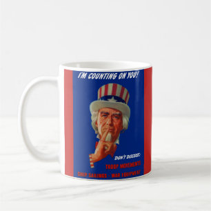 1940s World War II warning from Uncle Sam Coffee Mug