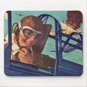 1940s WWII dogfight in the air Mouse Pad
