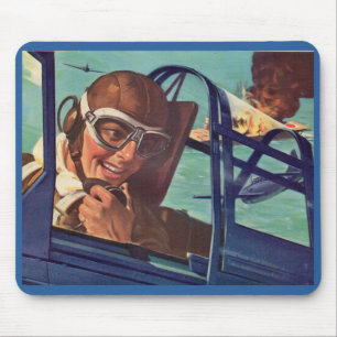 1940s WWII dogfight in the air Mouse Pad