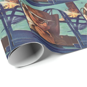 1940s WWII dogfight in the air Wrapping Paper