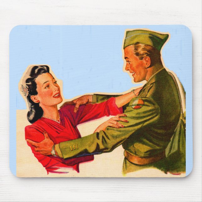 1940s WWII home from the war Mouse Pad (Front)