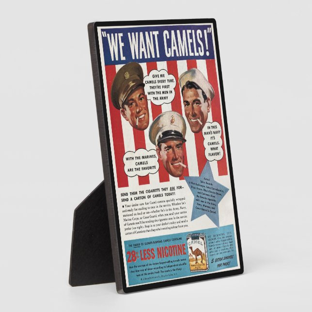 1940S WWII MILITARY ADVERTISEMENT PLAQUE (Side)