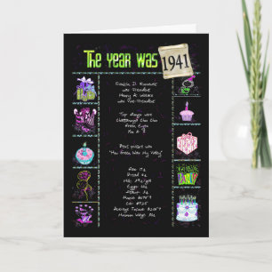 1941 Birthday Fun Facts Card