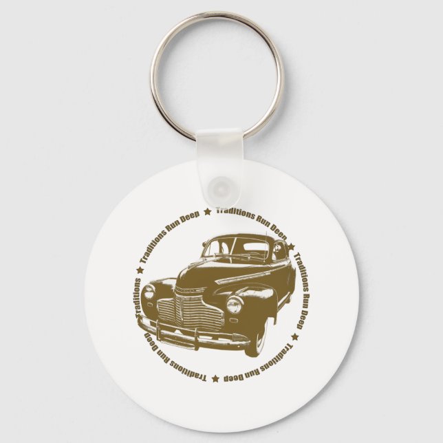 1941 Chevy Coupe Traditional Hot Rod Key Ring (Front)