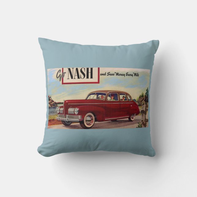 1941 Nash automobile ad Cushion (Front)