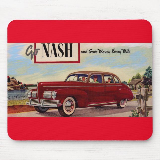 1941 Nash automobile ad Mouse Pad (Front)