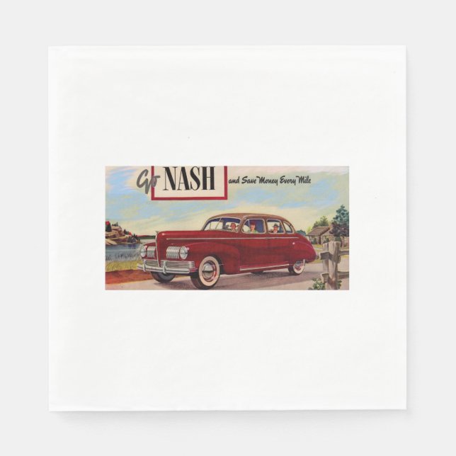 1941 Nash automobile ad Napkin (Front)